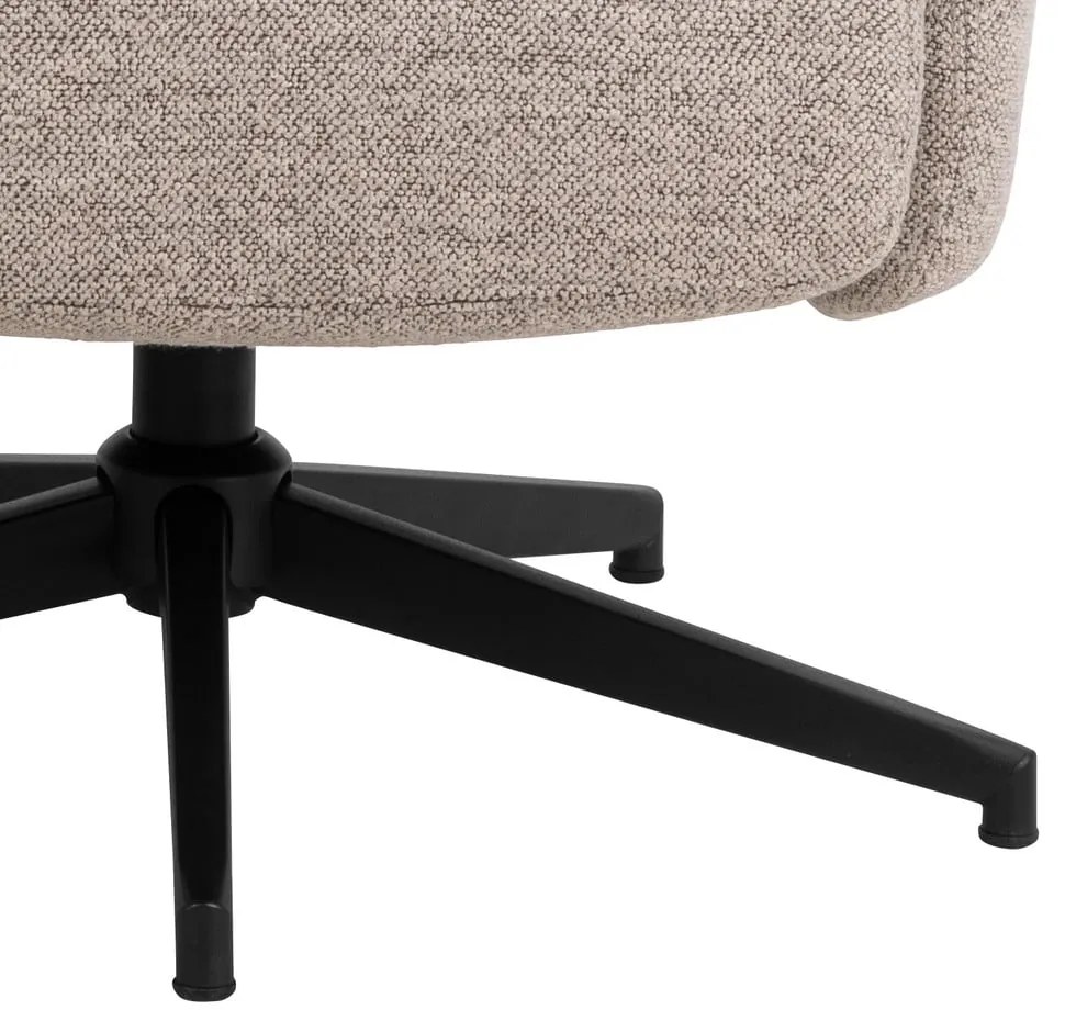 Béžové relaxačné kreslo z textílie buklé London – Actona