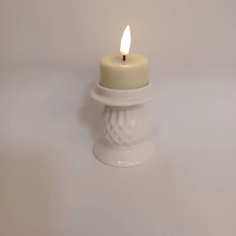 DECOLED Keramický svícen, 7 x 7 x 6,5 cm