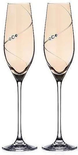 Diamante Silhouette Amber poháre na sekt 210 ml, 2 ks
