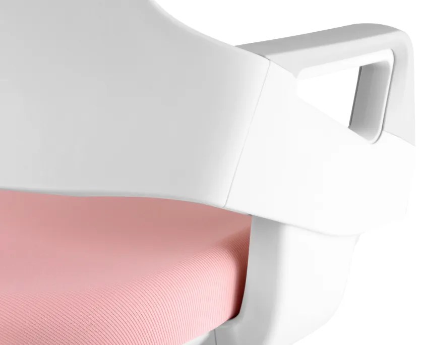 Detská rastúca stolička Neoseat KIDDY FIVE — látka, prateľný poťah, ružová