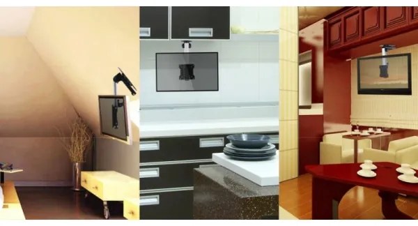 MK FLORIA MKF-17DS220 - Stropný držiak na TV 46" čierny