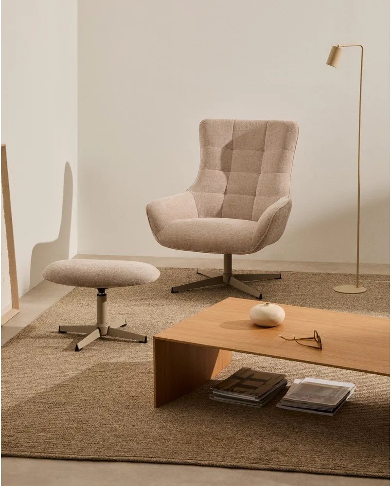 Béžová ženilková podnožka Teryl – Kave Home