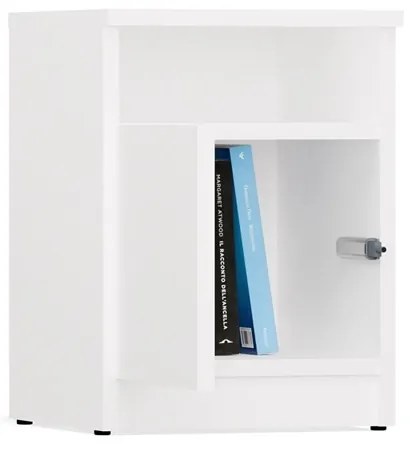 Nočný stolík Galax 1D 30 cm biely