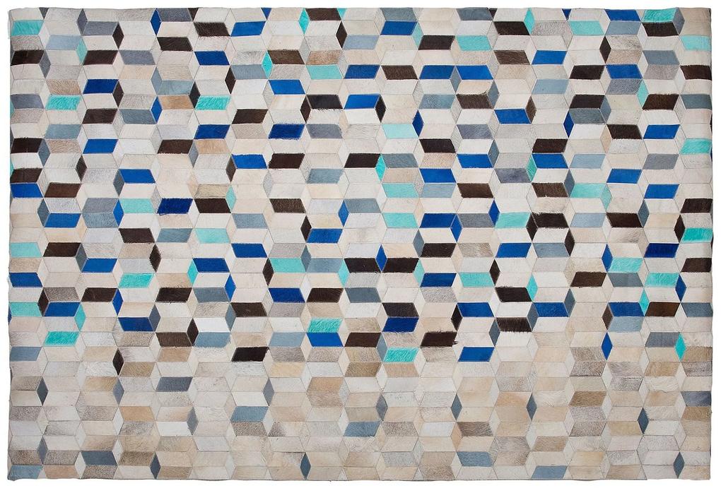 Kožený koberec 140 x 200 cm viacfarebný GIDIRLI  Beliani