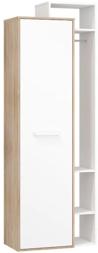 Šatníková skriňa P1D Rio-23 sonoma svetlý/biely