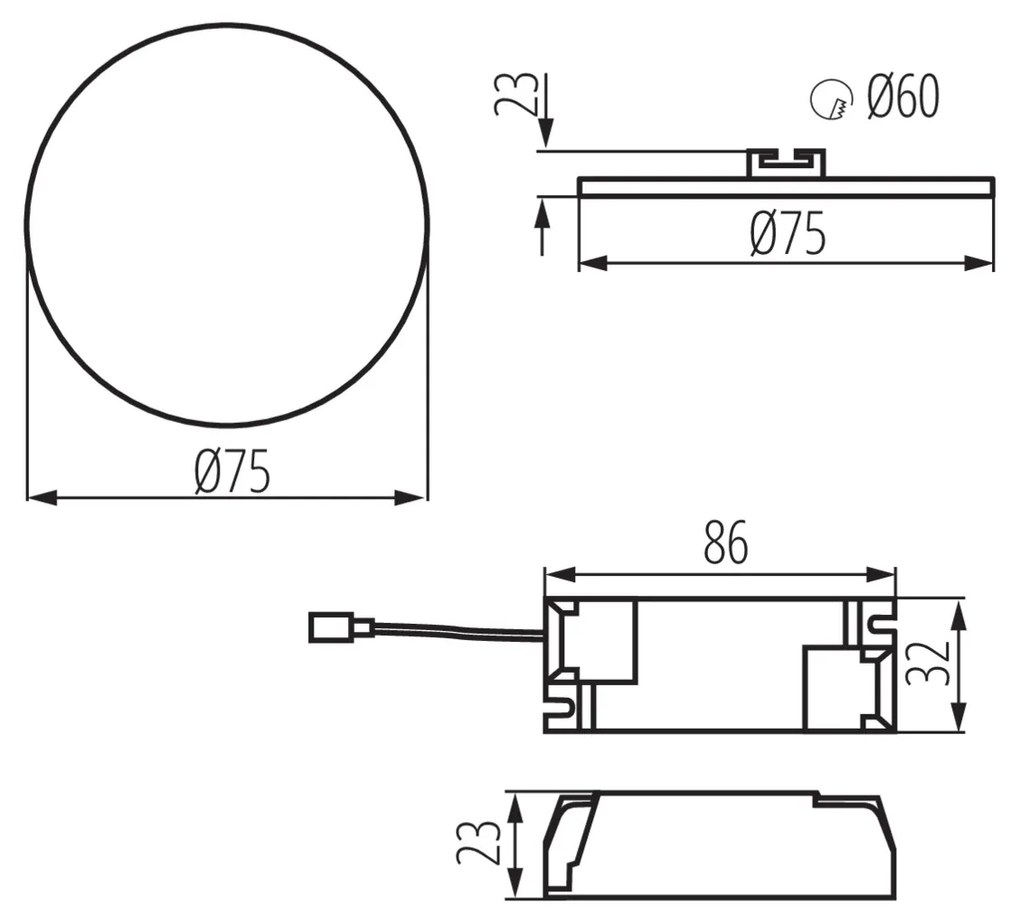 KANLUX Zápustné LED osvetlenie LEVOL, 6W, teplá biela, 75mm, okrúhle, IP65/20