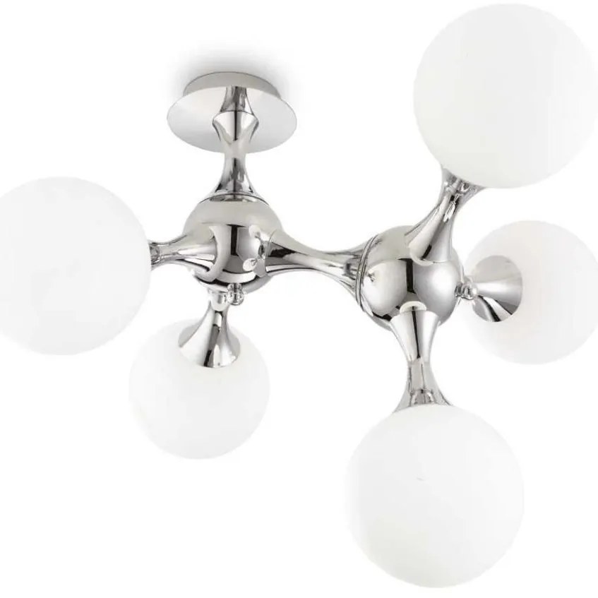 Ideal Lux - Stropné svietidlo NODI 5xE14/28W/230V lesklý chróm/biela