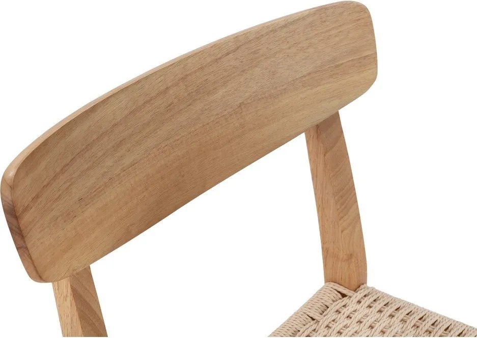 Jedálenské stoličky v súprave 2 ks z kaučukového dreva v prírodnej farbe Biel – MOME