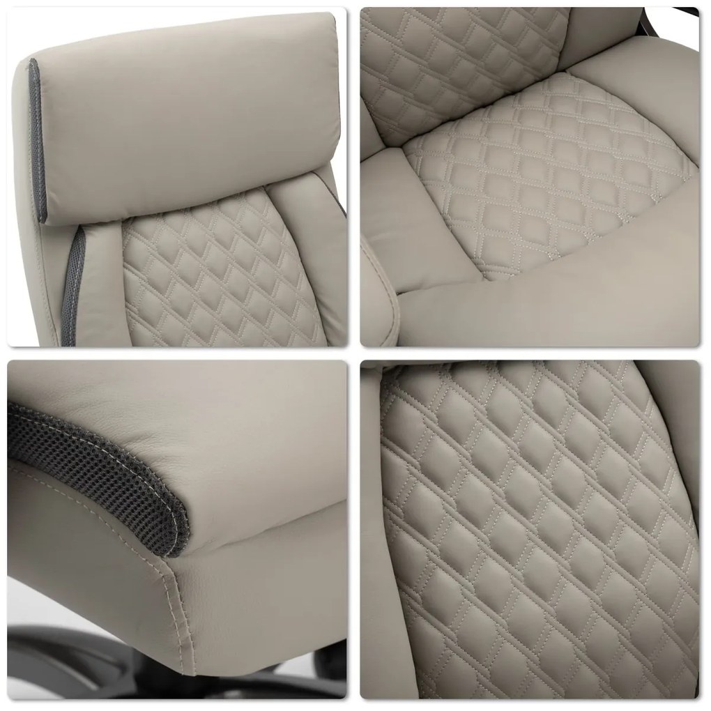 Kancelárske kreslo Camara ekokoža sivé