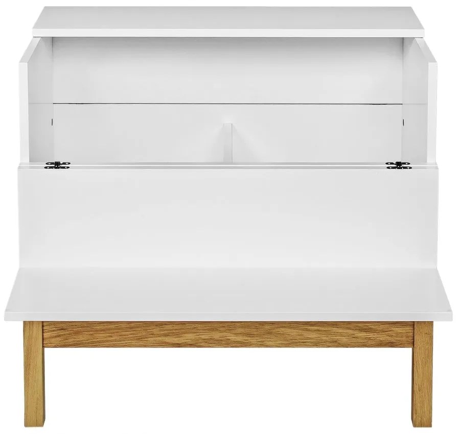 Biela/v prírodnej farbe vinotéka 75x70 cm Grande - Woodman