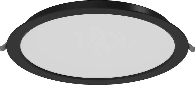 Mexen LDRR, LED stropné svietidlo na zapustenie, priemer 12 cm 30 cm, 24W, studená - 6500K, 1920 lm, čierna - L210-030-2465-70