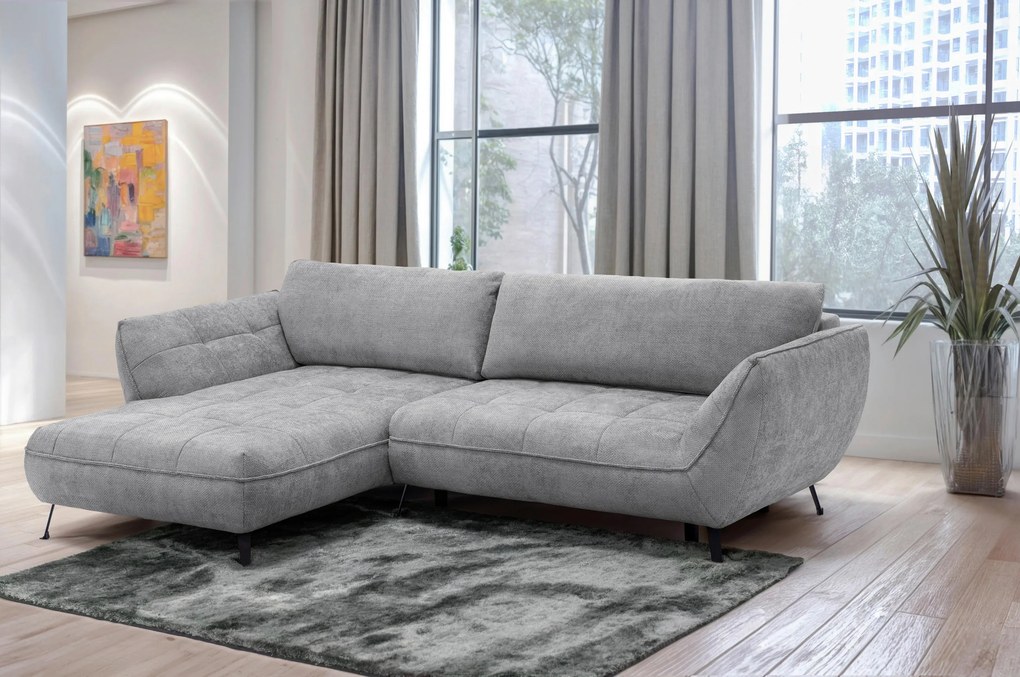 XXXLutz ROHOVÁ SEDAČKA, textil, sivá MID.YOU - Sedačky - 000694008609