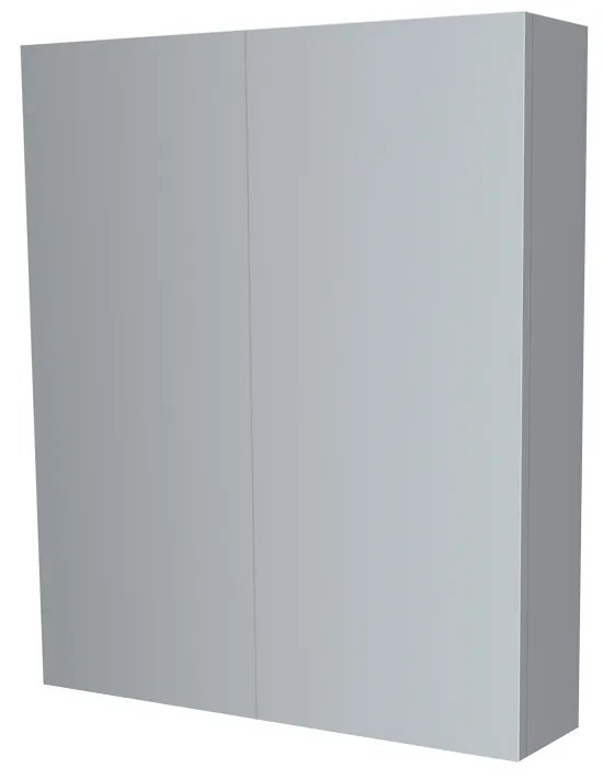 Mereo, Mereo Kúpeľňová zrkadlová skrinka 80 cm, galerka, 2 x dvierka, Multidecor, Šedá supermat, MER-CN798G82SEDA