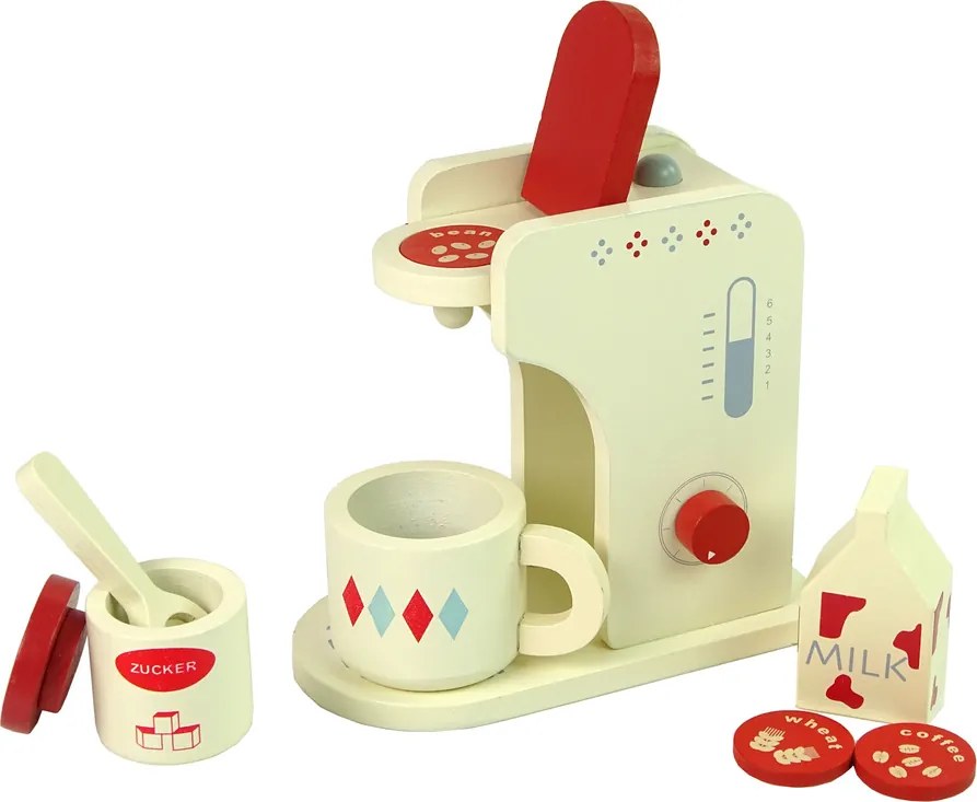 LEAN Toys Drevený kávovar Kuchynské doplnky pre deti