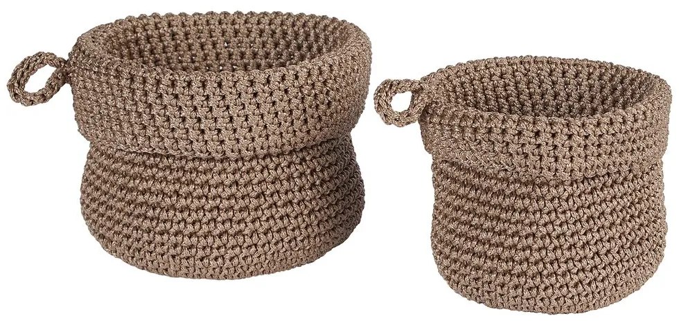 STORE IT Sada úložných košíkov 2 ks - hnedá