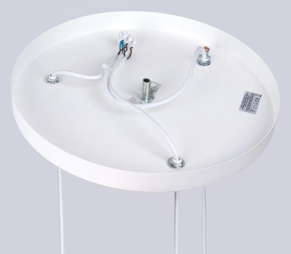 Biele detské svietidlo so skleneným tienidlom Mab – Sollux