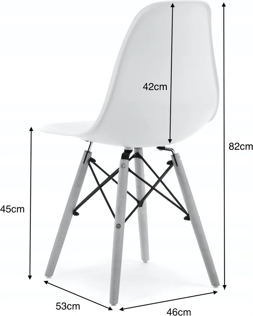PROXIMA.store - Stôl 60cm + 4 stoličky