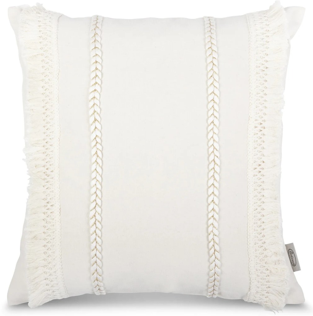 DEKORAČNÁ OBLIEČKA NA VANKÚŠ BOHO1 45X45 CM KRÉMOVÁ