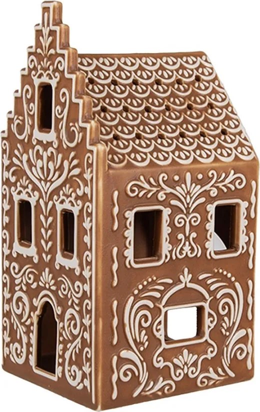 Porcelánový svícen perníková chaloupka Perníková chaloupka - 7*7*15 cm