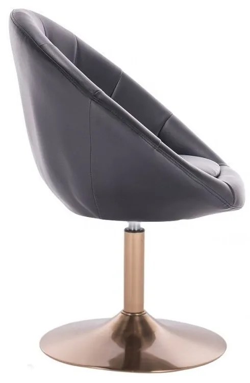 LuxuryForm DESIGN Kreslo VERA na zlatom tanieri - čierne