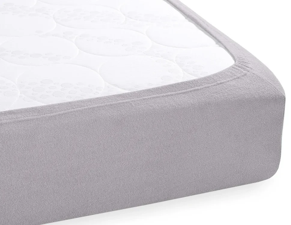 Froté napínacie prestieradlo na extra vysoký matrac FR-028 Svetlo sivé 140 x 200 - výška 40 cm