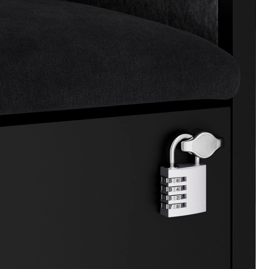 Akustická kabína SALLY MentalBox 600 mm – čierny korpus, tmavosivé sedadlo