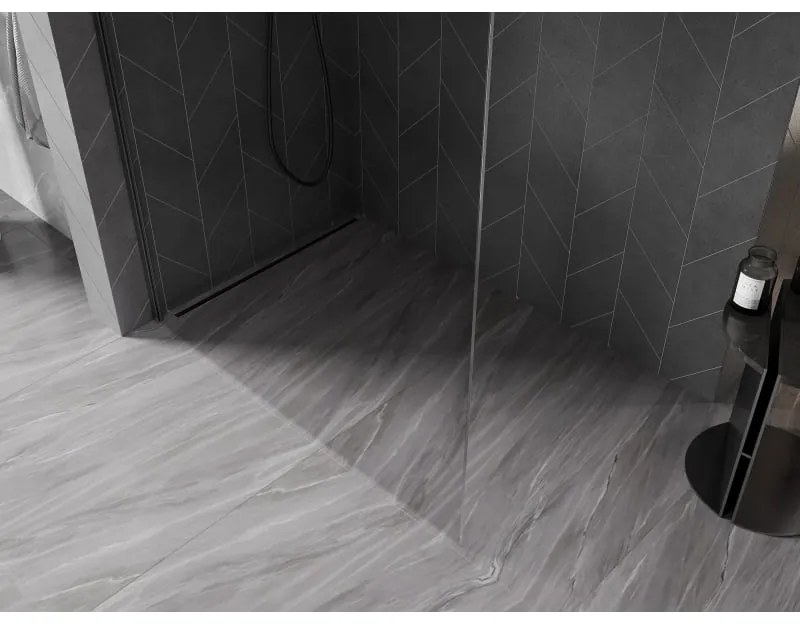 Mexen, Mexen Kioto-X sprchová stena 70 x 200 cm, priehľadná 10 mm, pištoľovo sivá kartáčovaná - 800-070-101-66-00-X