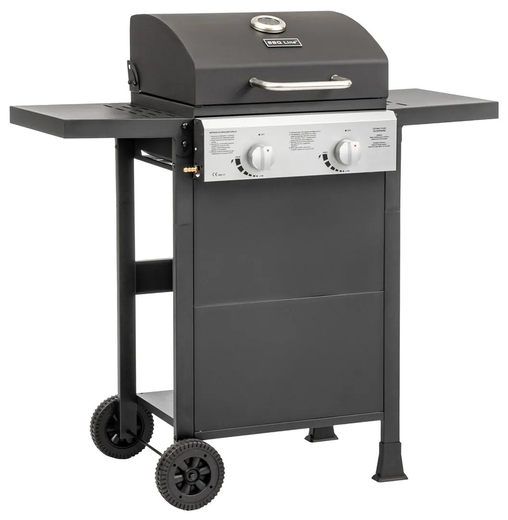 Záhradný plynový gril Baster G2 - čierna / chróm