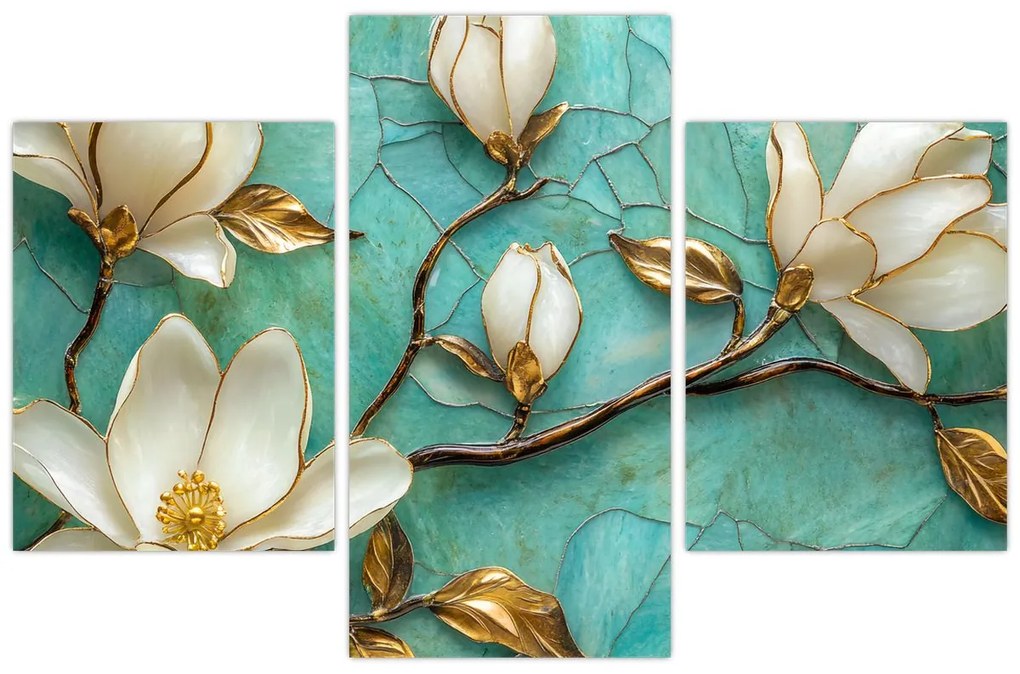 Obraz - 3D magnólia (90x60 cm)