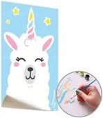 Maľovanie podľa čísel LAMA JEDNOROŽEC –  nízka náročnosť 40x60