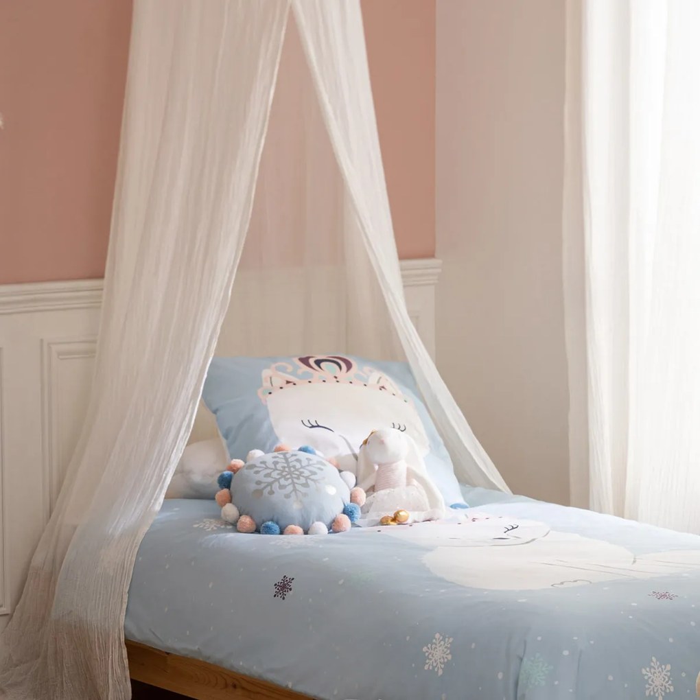Atmosphera Créateur d'intérieur Detský vankúš Pompoms – okrúhly, dekoratívny, s farebnými brmbolcami pre dievčatá