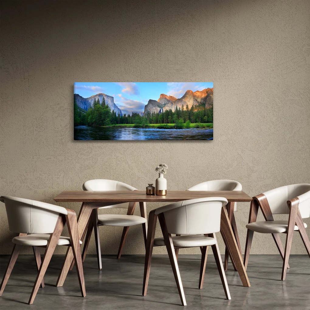 Obraz divokej horskej krajiny (120x50 cm)