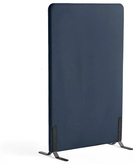 Paraván ZONE, 1360x800x46 mm, látka Hush, čierne nožičky, navy blue