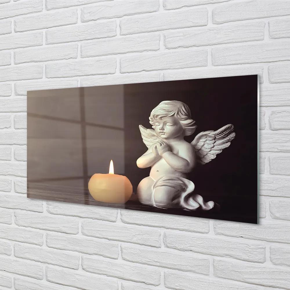 Obraz na akrylátovom skle Modlitba anjel sviečka 100x50 cm