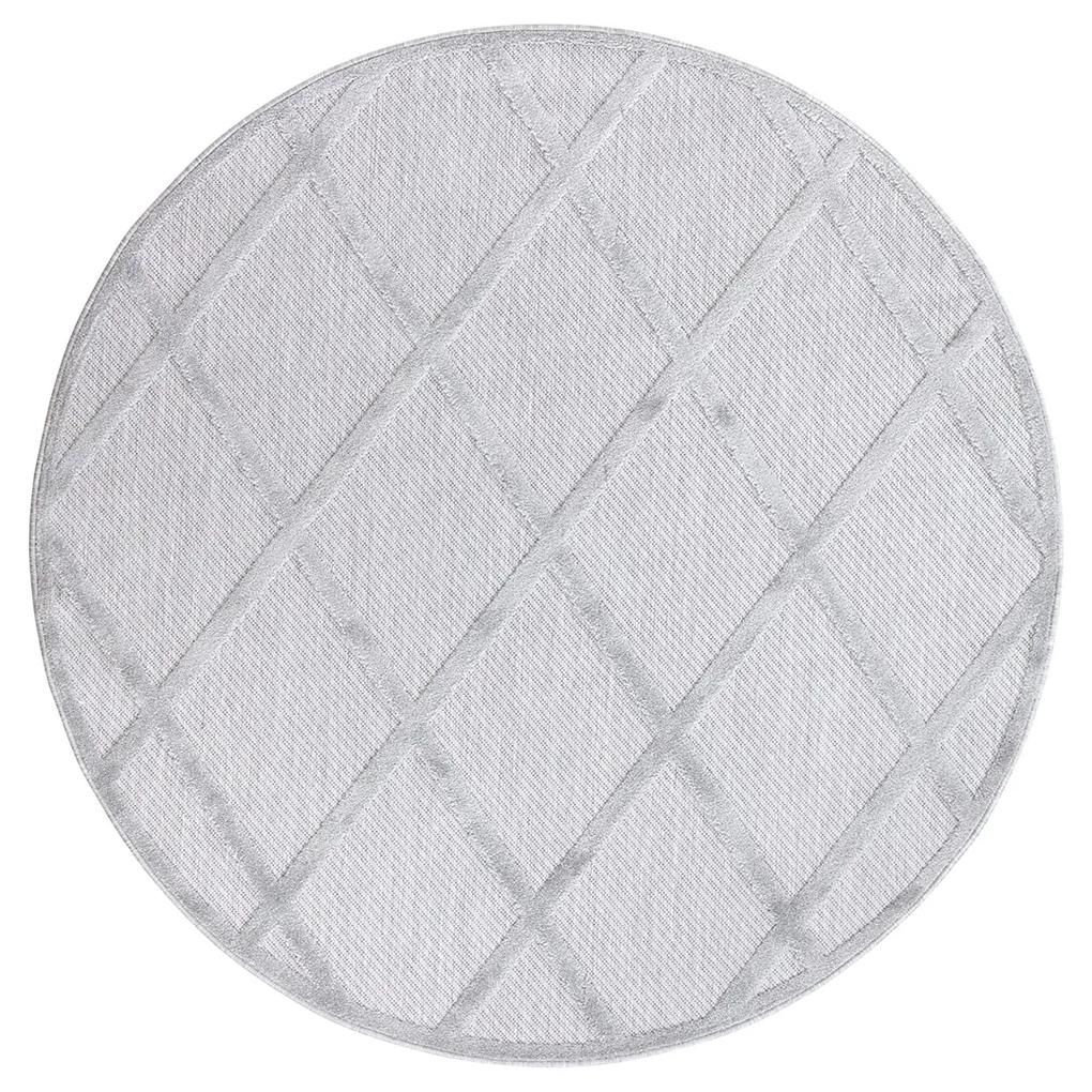 Dekorstudio Okrúhly terasový koberec SANTORINI - 457 sivý Priemer koberca: 120cm