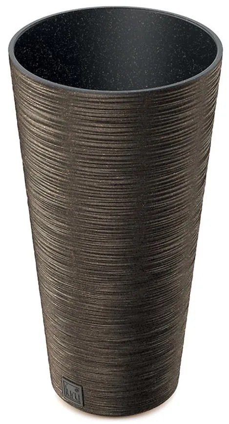 Kvetináč Furu okrúhly Slim eco Wood 250 – káva eco