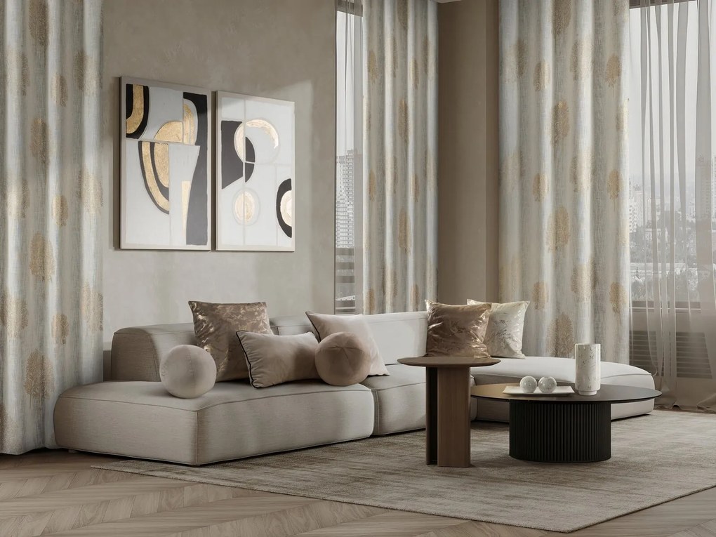 ZÁVES NA KRÚŽKOCH SALINA 140X250 CM VZOROVANÁ