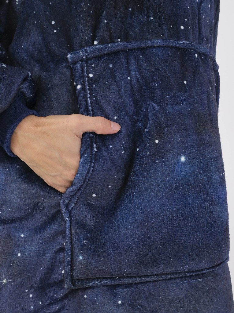 Baránková mikina mikroplyš – Hviezdna obloha veľkosť M