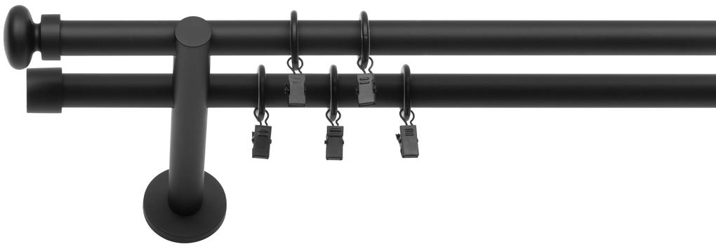 Dekodum Garniža Sigma 19 mm čierna matná dvojitá Dĺžka (cm): 120