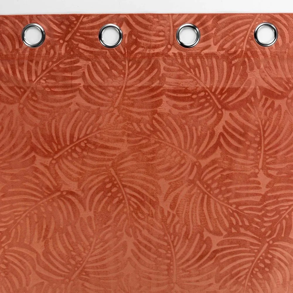 Zamatový záves v tehlovej farbe 140x240 cm Analia – douceur d'intérieur