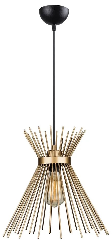 Kovové závesné svietidlo v zlatej farbe Izmir – Squid Lighting