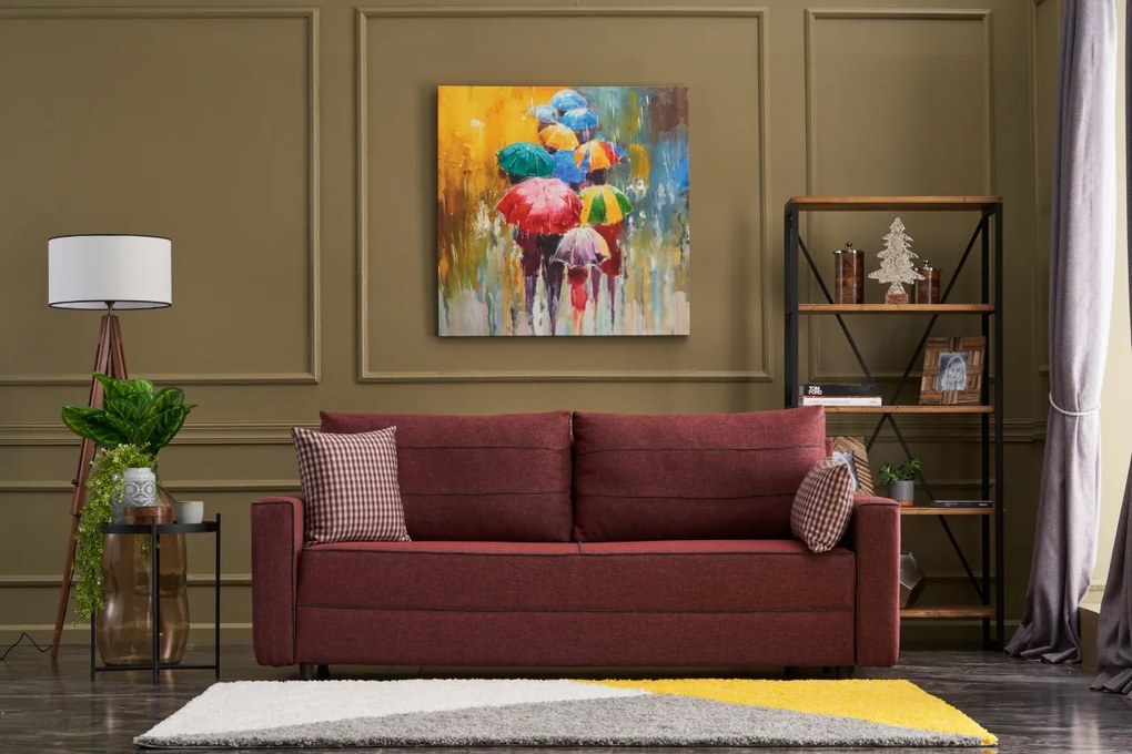 Pohovka trojsedačka Emilie (červená). Akcia -17%. Vlastná spoľahlivá doprava až k Vám domov. 1087953