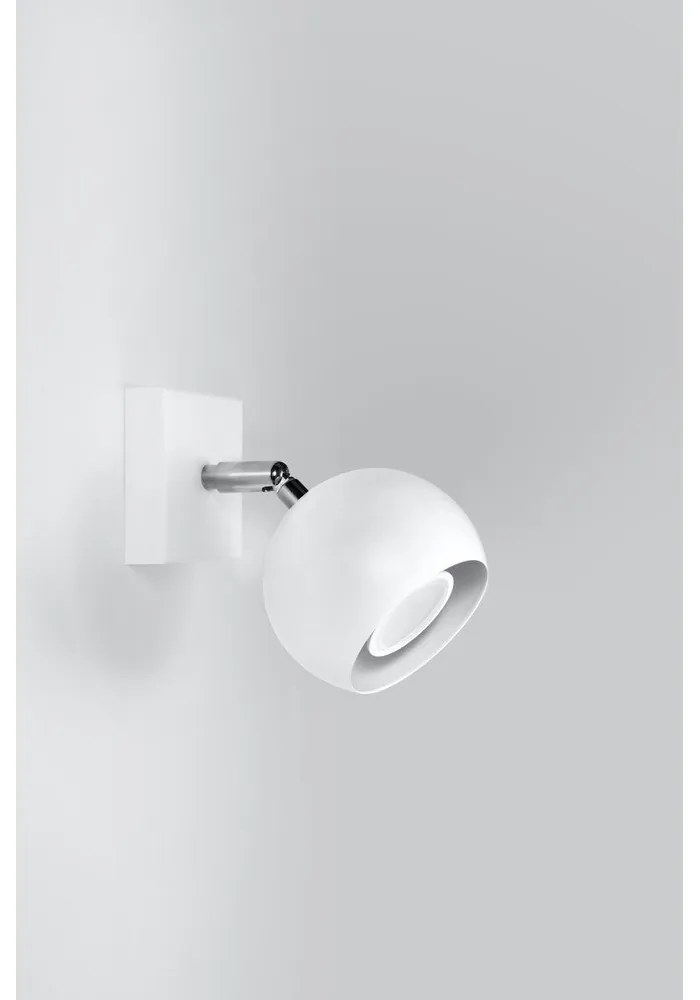Biele nástenné svietidlo Sollux Ollo