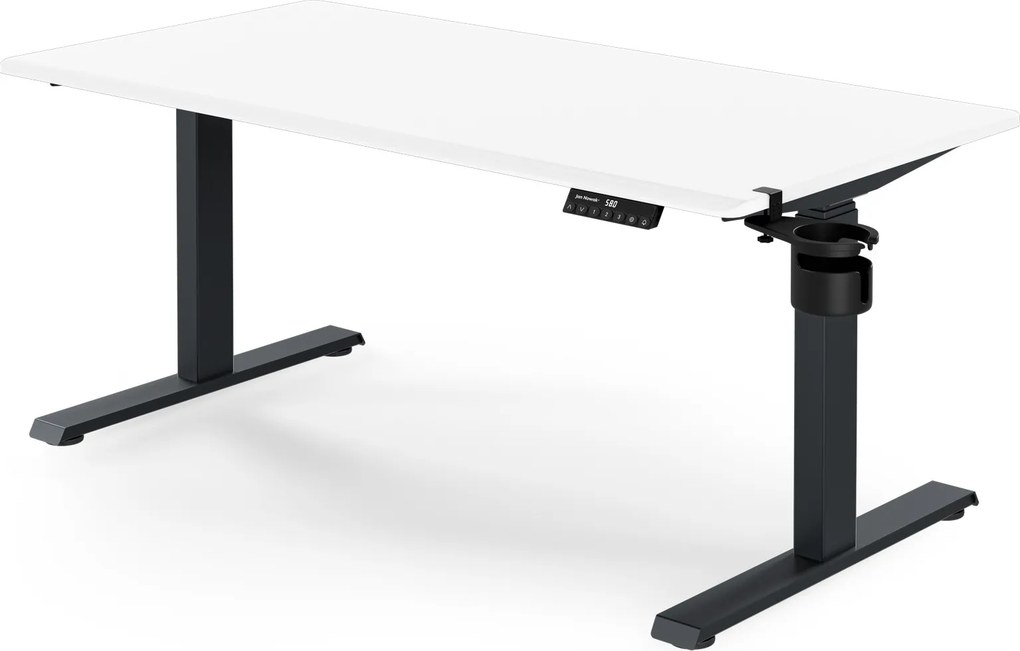 Elektrický stôl s nastavením výšky ergonomický antracitovo-bieli, 1400x700 mm: ARIA