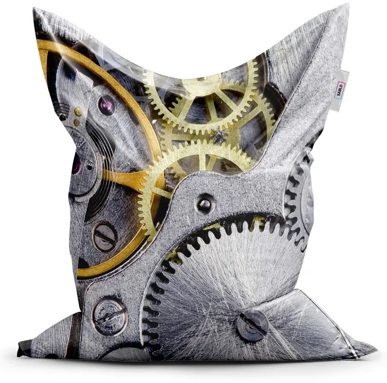 Sablio Sedací vak Hodinkový strojček - 200x140 cm