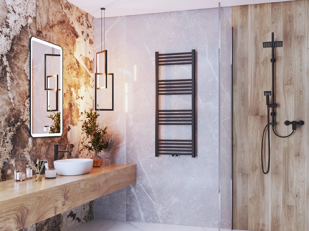 Gamma Erga Simple, vykurovacie teleso 1300x500 mm, 519 W, čierna, ERG-LAV-SIMP-13050-BK