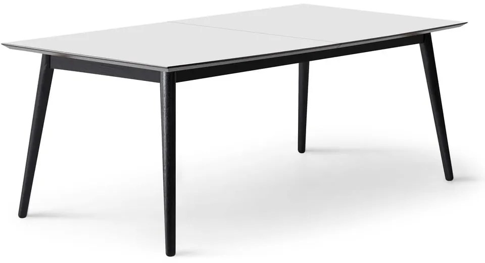 Bielo-čierny rozkladací jedálenský stôl s bielou doskou 100x210 cm Meza – Hammel Furniture