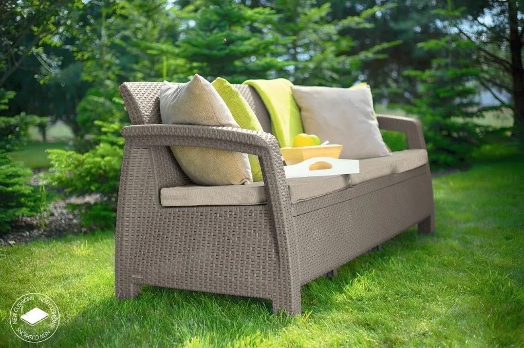 KETER Corfu love seat max- záhradná pohovka, cappuccino