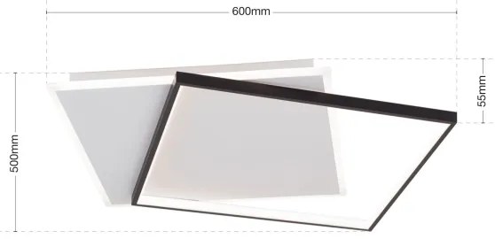 Orion DL 7-692- LED Stmievateľné stropné svietidlo EMANUEL LED/50W/230V biela/čierna