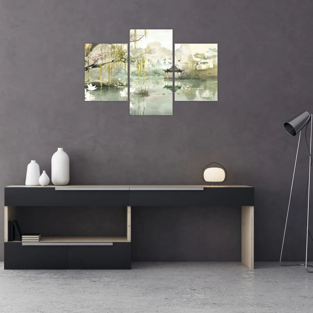 Obraz - Čínske jazero (90x60 cm)